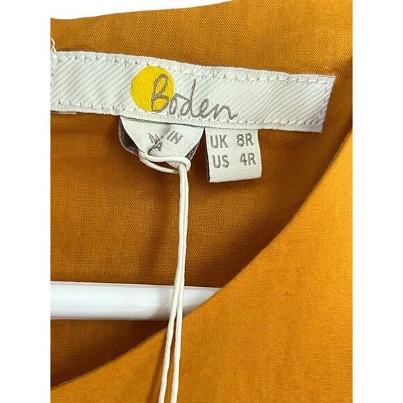 Boden Womens Yellow Sunflower Judith Poplin Sleeveless Fit &‎ Flare Dress size 4 - Picture 8 of 15